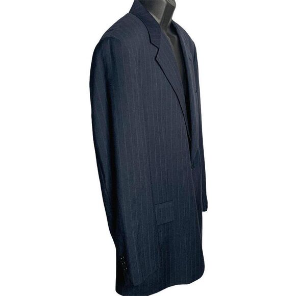 Brooks Brothers Wool Blazer Jacket 43 Navy Striped - Picture 3 of 7